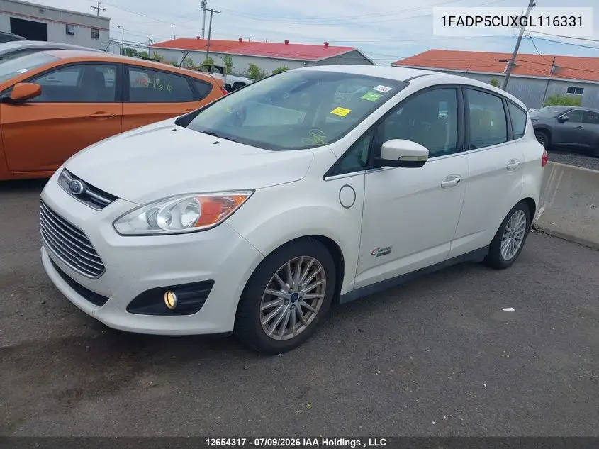 2016 FORD C-MAX VIN 1FADP5CUXGL116331 — фото 2