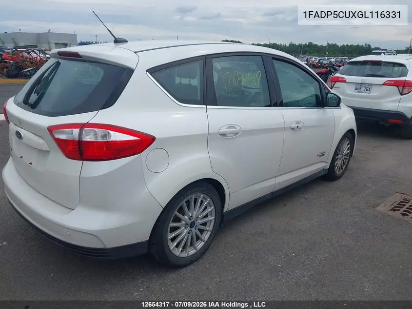 2016 FORD C-MAX VIN 1FADP5CUXGL116331 — фото 4