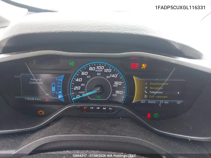2016 FORD C-MAX VIN 1FADP5CUXGL116331 — фото 7