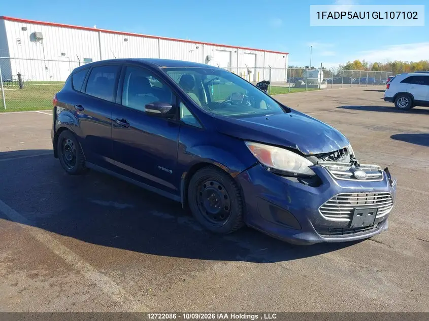 FORD C-MAX 2016, VIN 1FADP5AU1GL107102
