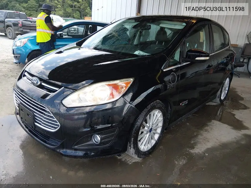 2016 FORD C-MAX VIN 1FADP5CU3GL111598 — фото 2