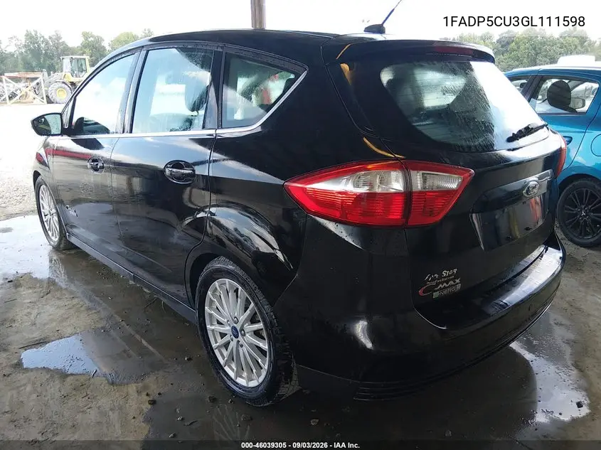 2016 FORD C-MAX VIN 1FADP5CU3GL111598 — фото 3