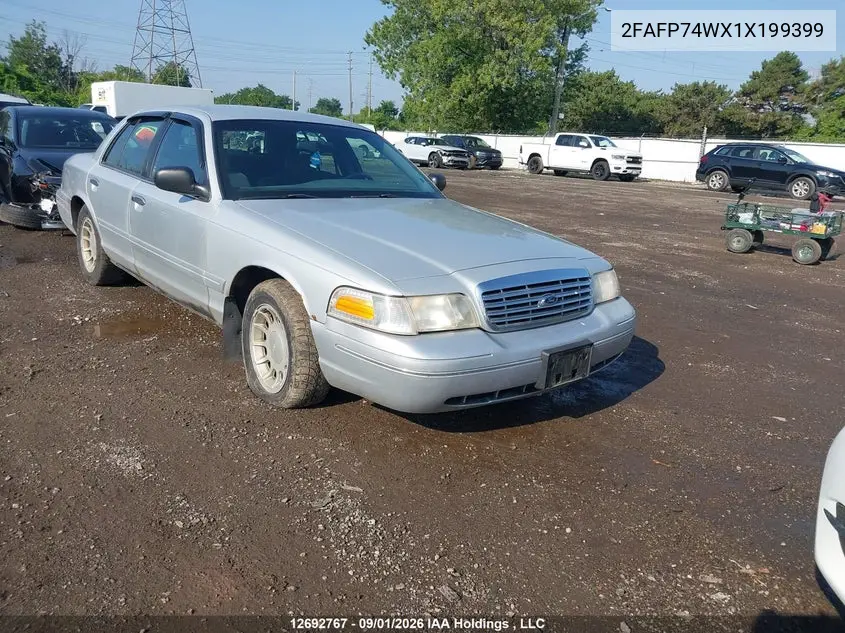 FORD CROWN VICTORIA 2001, VIN 2FAFP74WX1X199399