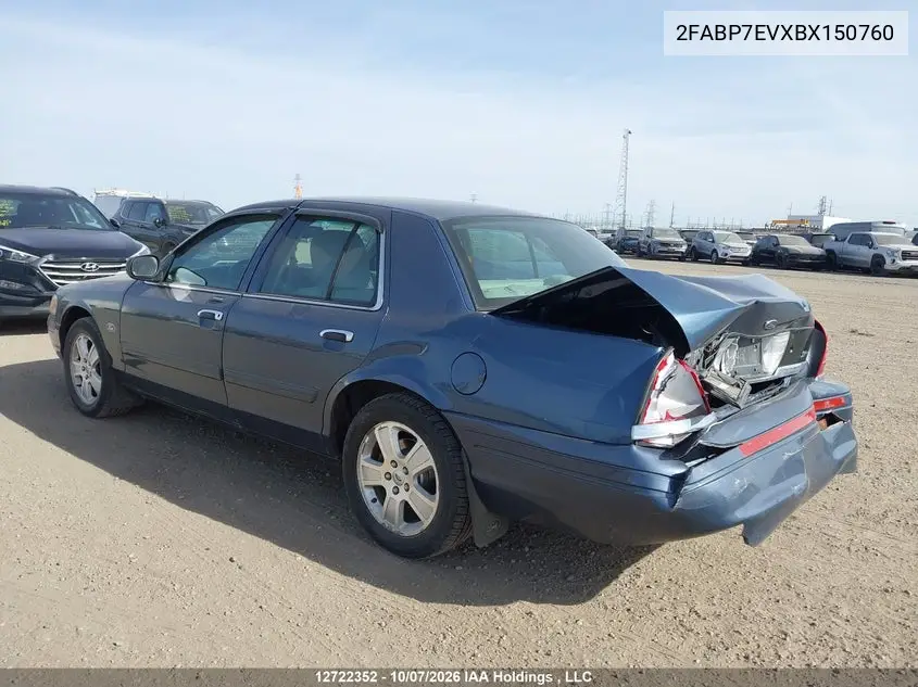 2011 FORD CROWN VICTORIA VIN 2FABP7EVXBX150760 — фото 3