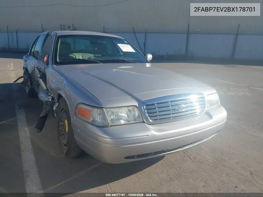 FORD CROWN VICTORIA 2011, VIN 2FABP7EV2BX178701