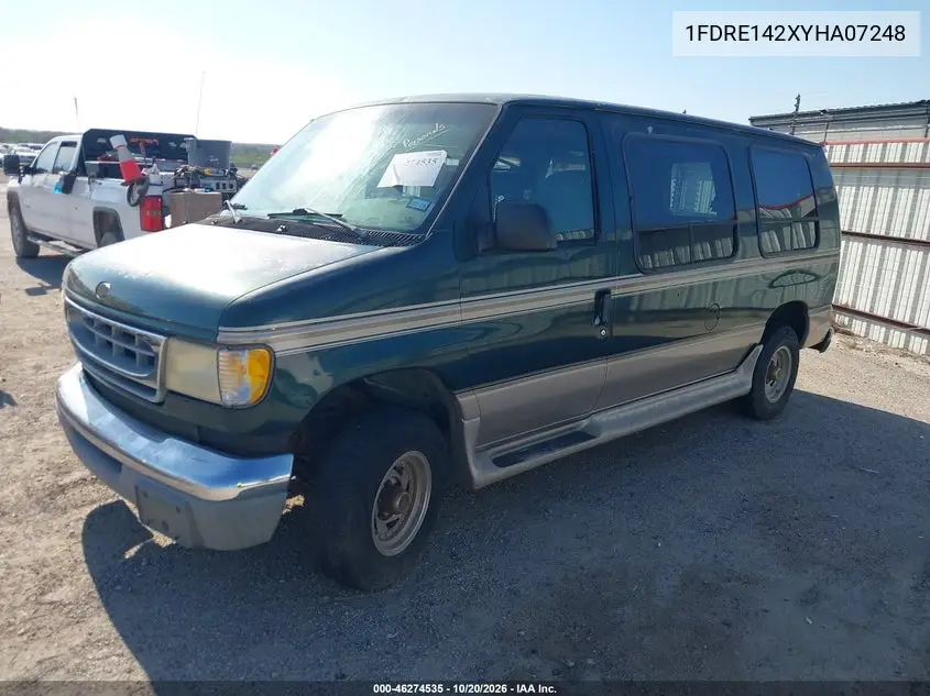 2000 FORD ECONOLINE VIN 1FDRE142XYHA07248 — фото 2