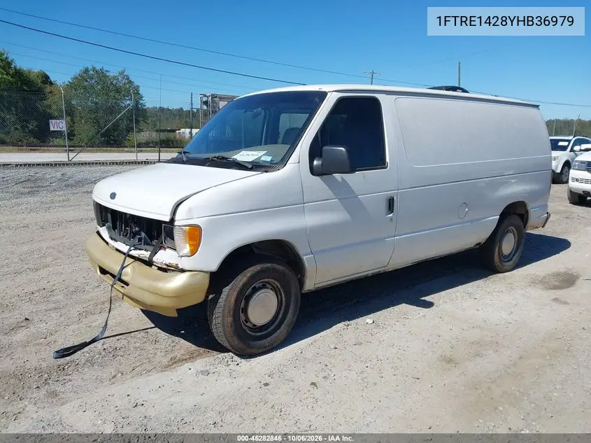 2000 FORD ECONOLINE VIN 1FTRE1428YHB36979 — фото 2