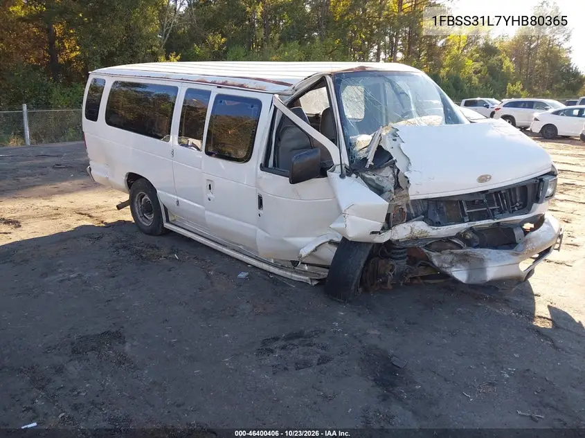 FORD ECONOLINE 2000, VIN 1FBSS31L7YHB80365