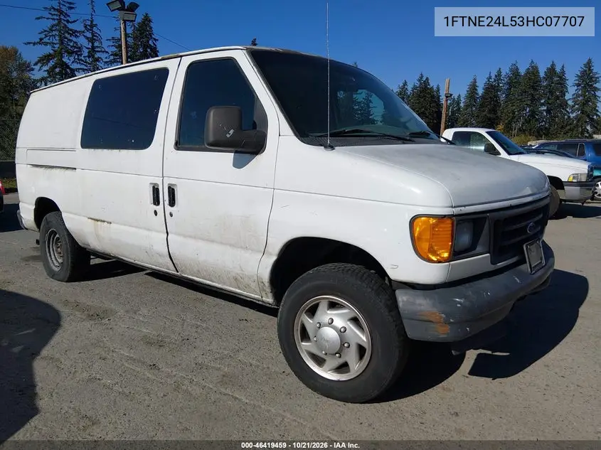 FORD ECONOLINE 2003, VIN 1FTNE24L53HC07707