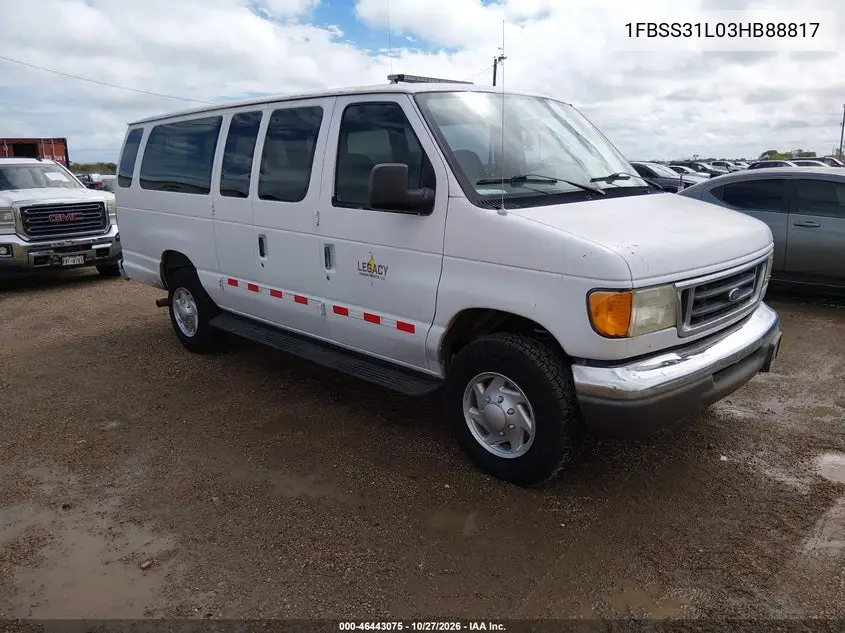 FORD ECONOLINE 2003, VIN 1FBSS31L03HB88817