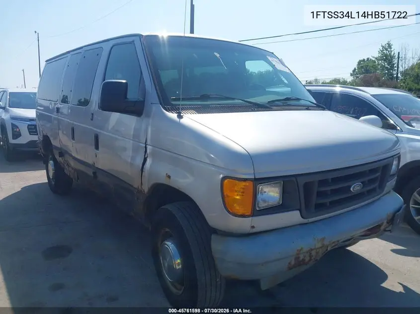 FORD ECONOLINE 2004, VIN 1FBNE31L64HA42220