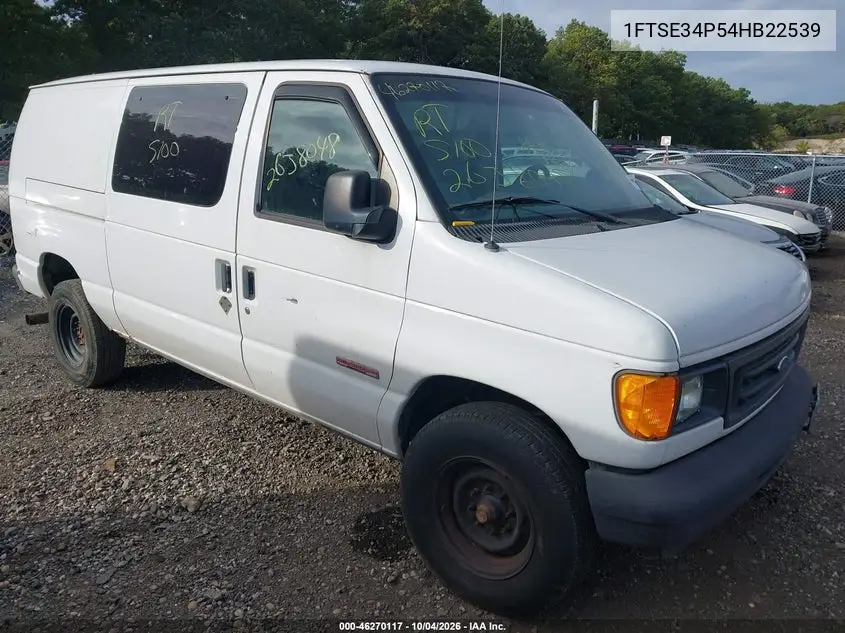 FORD ECONOLINE 2004, VIN 1FTSE34P54HB22539