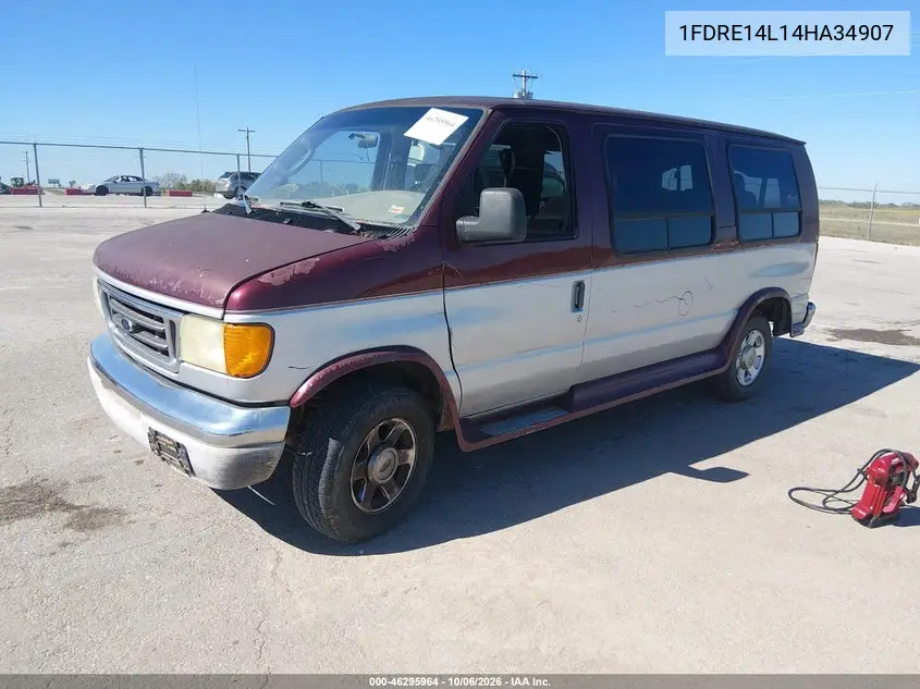 2004 FORD ECONOLINE VIN 1FDRE14L14HA34907 — фото 2