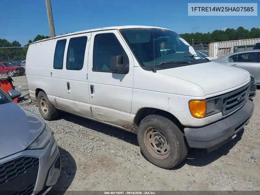 FORD ECONOLINE 2005, VIN 1FTRE14W25HA07585