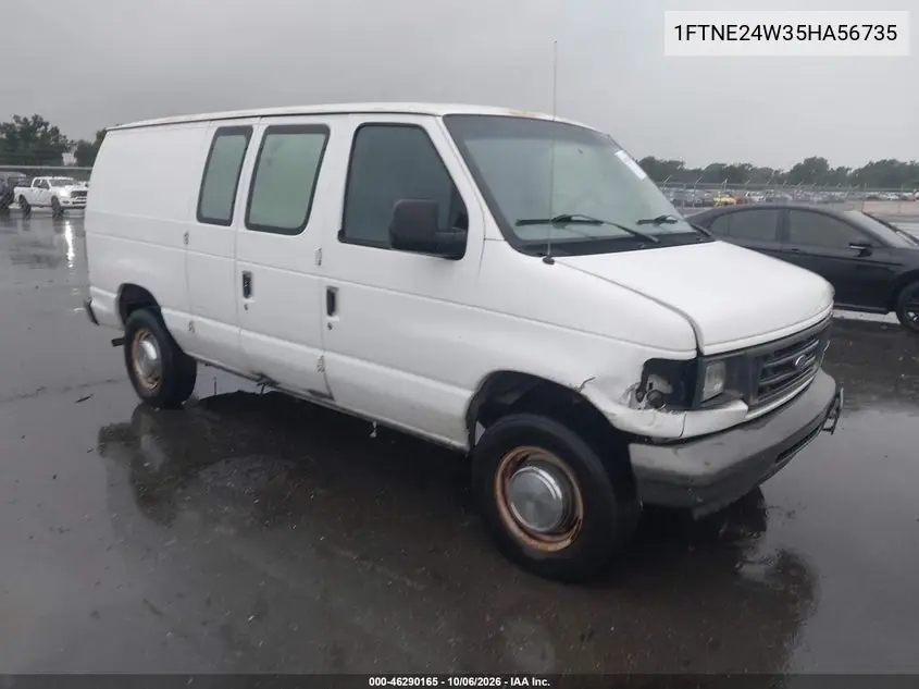 FORD ECONOLINE 2005, VIN 1FTNE24W35HA56735
