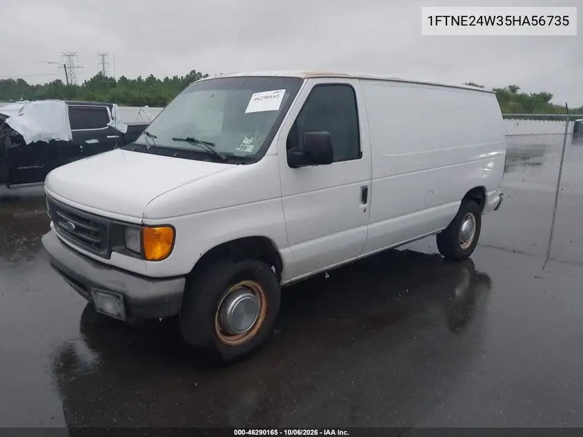 2005 FORD ECONOLINE VIN 1FTNE24W35HA56735 — фото 2