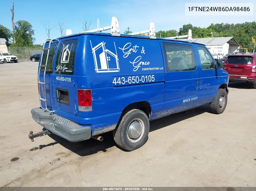 2006 FORD ECONOLINE VIN 1FTNE24W86DA98486 — фото 4