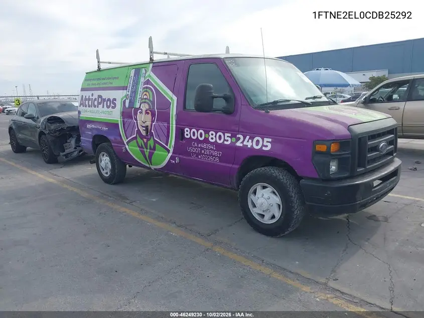 FORD ECONOLINE 2012, VIN 1FTNE2EL0CDB25292