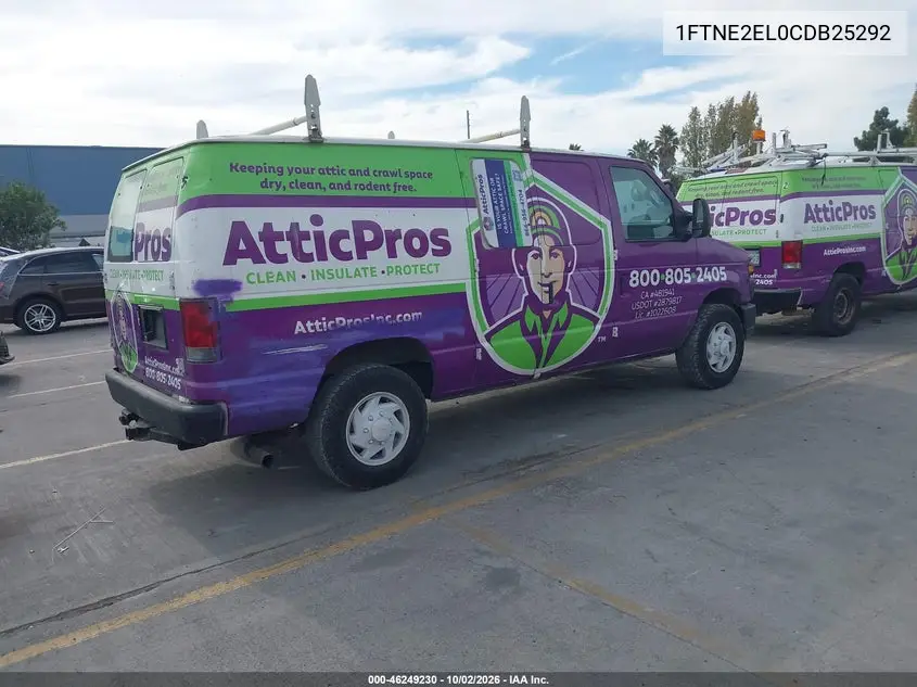 2012 FORD ECONOLINE VIN 1FTNE2EL0CDB25292 — фото 4
