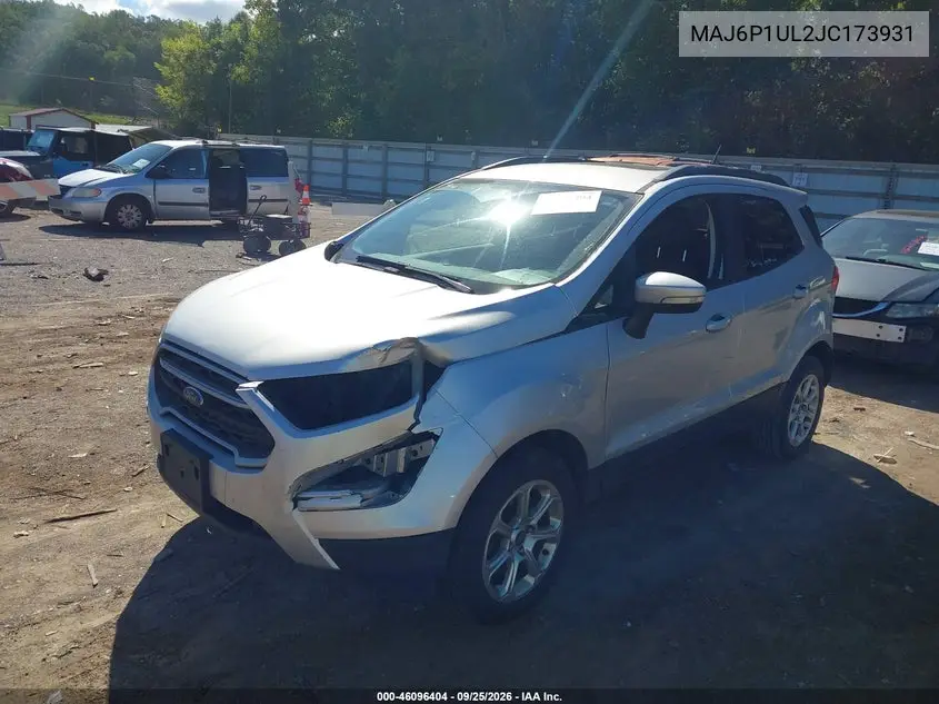 2018 FORD ECOSPORT VIN MAJ6P1UL2JC173931 — фото 2