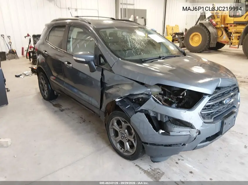 FORD ECOSPORT 2018, VIN MAJ6P1CL3JC219994