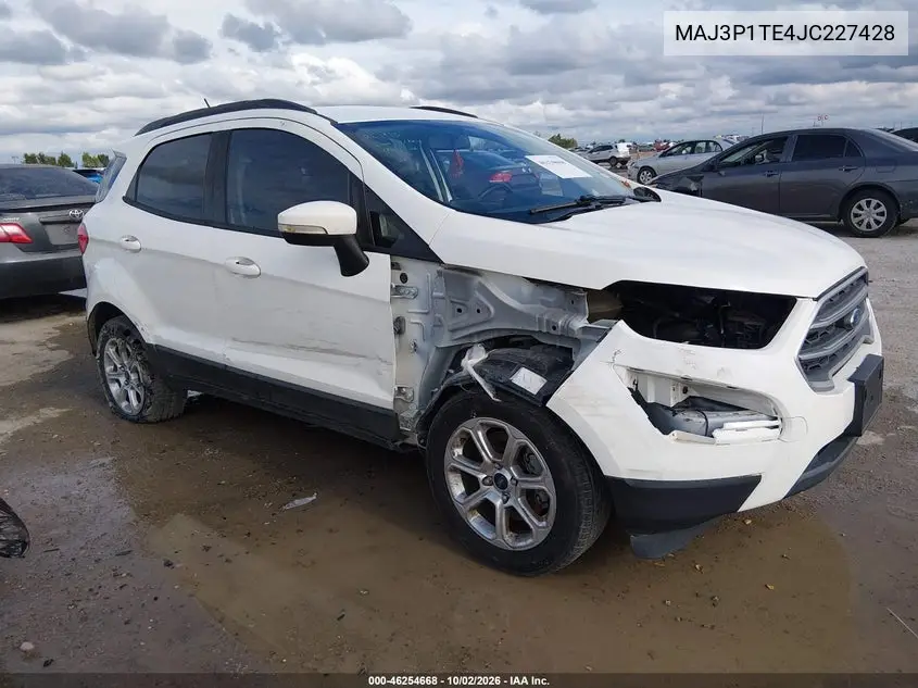 FORD ECOSPORT 2018, VIN MAJ3P1TE4JC227428