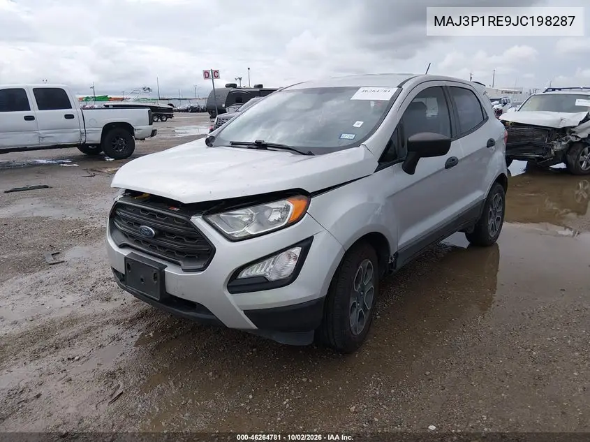 2018 FORD ECOSPORT VIN MAJ3P1RE9JC198287 — фото 2