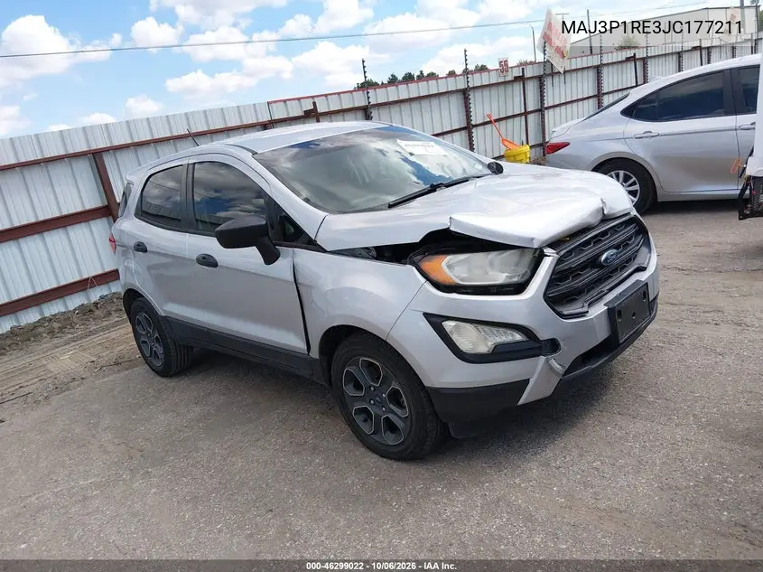 FORD ECOSPORT 2018, VIN MAJ3P1RE3JC177211