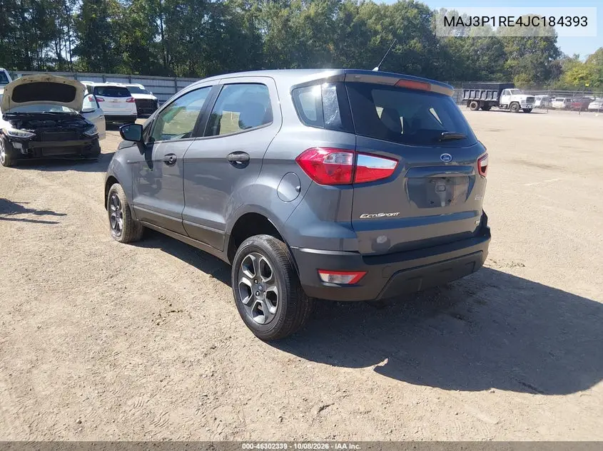 2018 FORD ECOSPORT VIN MAJ3P1RE4JC184393 — фото 3