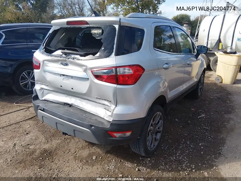 2018 FORD ECOSPORT VIN MAJ6P1WL8JC204774 — фото 4