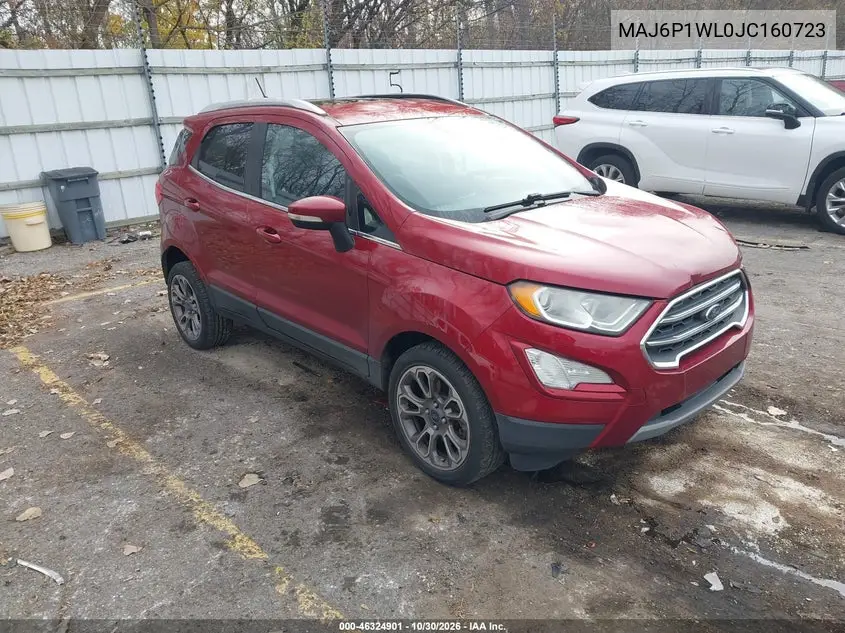 FORD ECOSPORT 2018, VIN MAJ6P1WL0JC160723