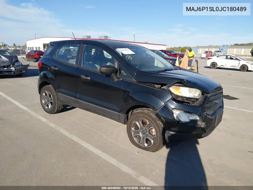 FORD ECOSPORT 2018, VIN MAJ6P1SL0JC180489