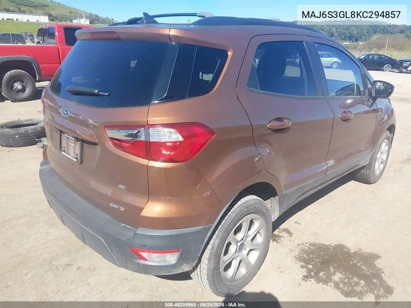 2019 FORD ECOSPORT VIN MAJ6S3GL8KC294857 — фото 4