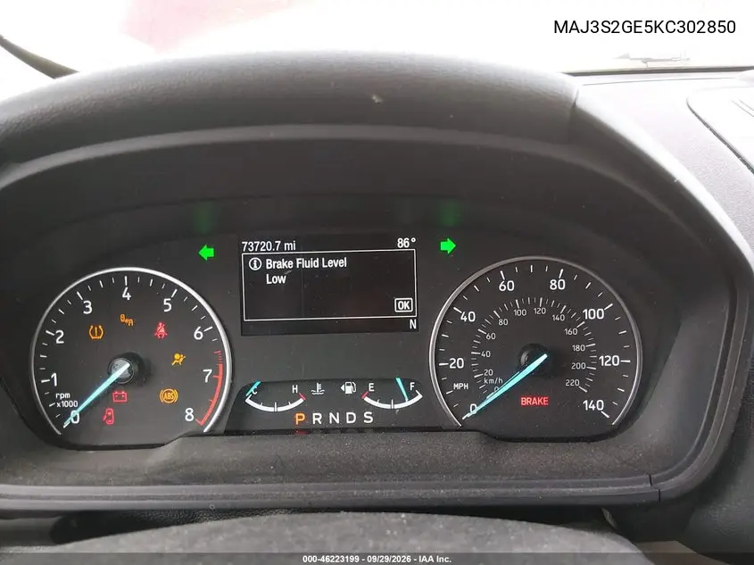 2019 FORD ECOSPORT VIN MAJ3S2GE5KC302850 — фото 7