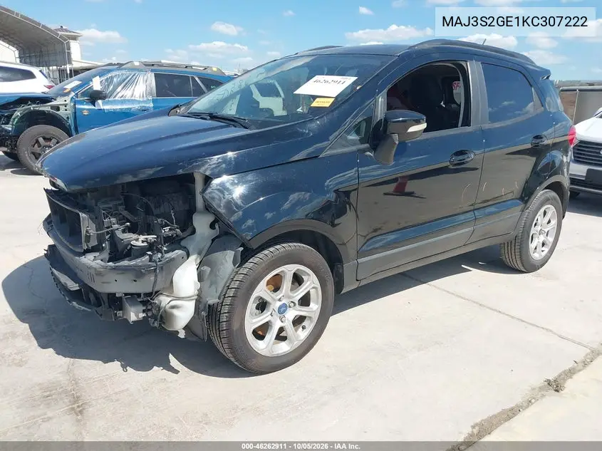 2019 FORD ECOSPORT VIN MAJ3S2GE1KC307222 — фото 2