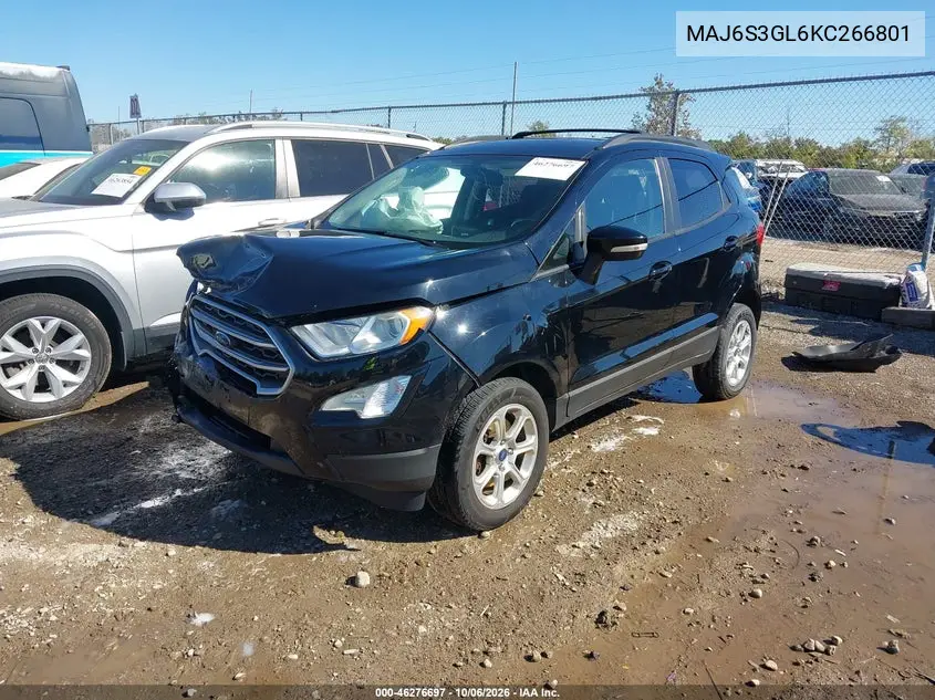 2019 FORD ECOSPORT VIN MAJ6S3GL6KC266801 — фото 2