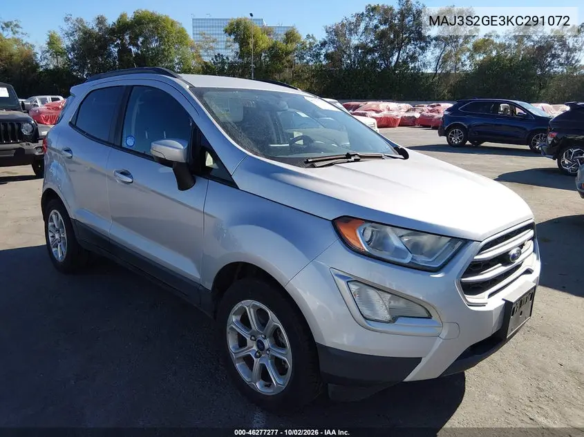 FORD ECOSPORT 2019, VIN MAJ3S2GE3KC291072