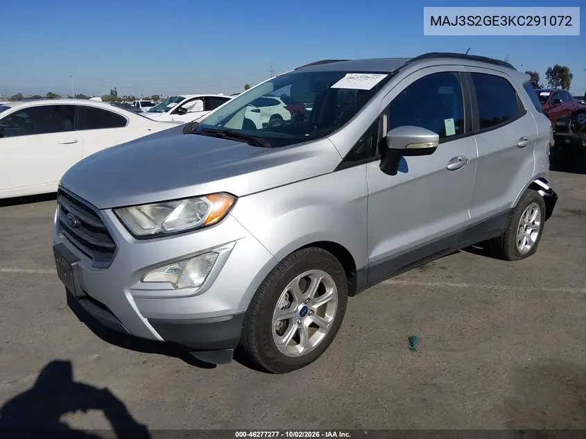 2019 FORD ECOSPORT VIN MAJ3S2GE3KC291072 — фото 2