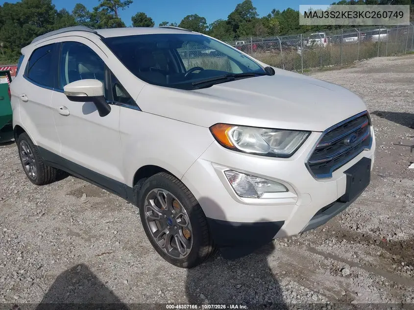 FORD ECOSPORT 2019, VIN MAJ3S2KE3KC260749