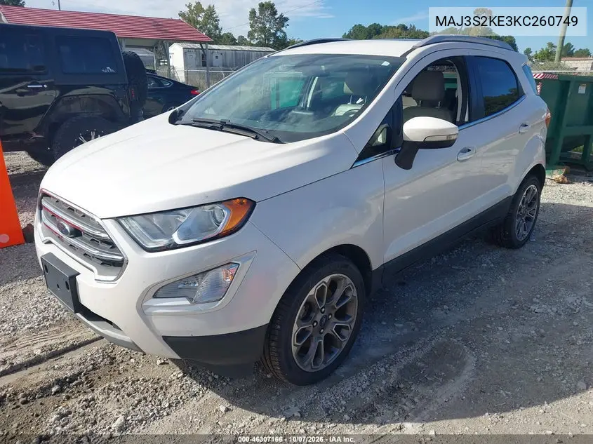 2019 FORD ECOSPORT VIN MAJ3S2KE3KC260749 — фото 2