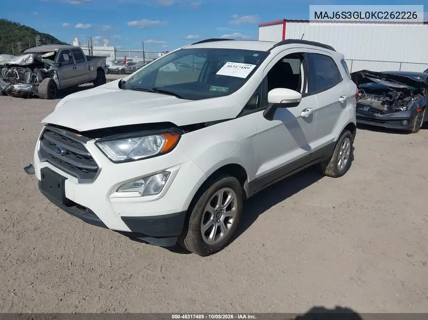 2019 FORD ECOSPORT VIN MAJ6S3GL0KC262226 — фото 2