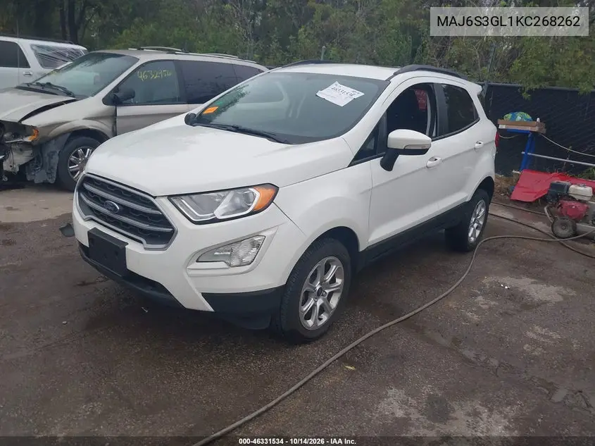 2019 FORD ECOSPORT VIN MAJ6S3GL1KC268262 — фото 2