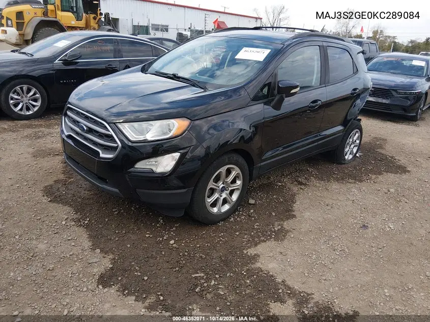 2019 FORD ECOSPORT VIN MAJ3S2GE0KC289084 — фото 2