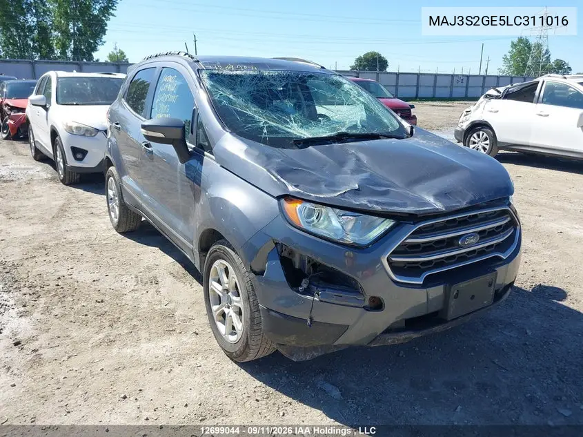 FORD ECOSPORT 2020, VIN MAJ3S2GE5LC311016