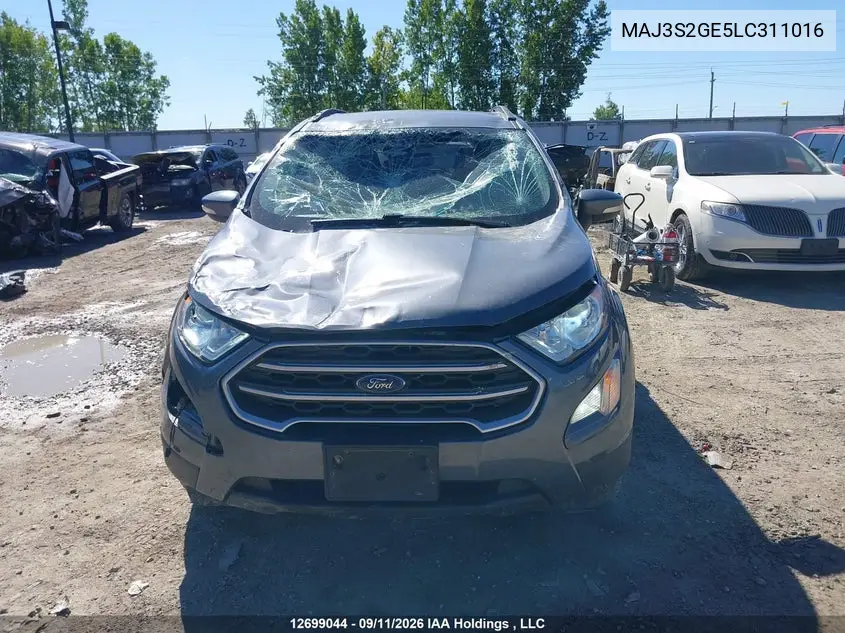 2020 FORD ECOSPORT VIN MAJ3S2GE5LC311016 — фото 12