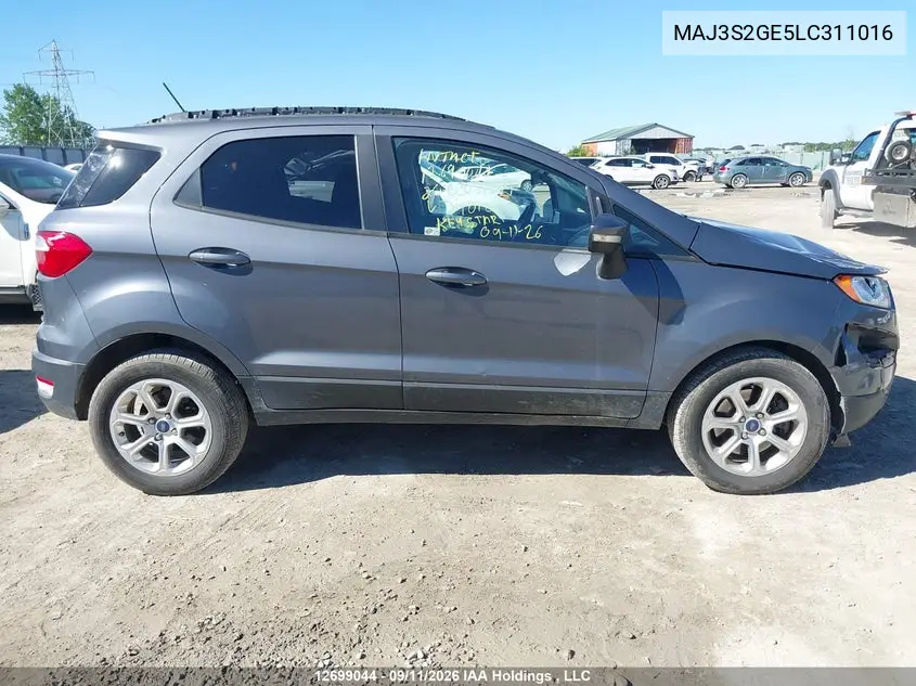 2020 FORD ECOSPORT VIN MAJ3S2GE5LC311016 — фото 13