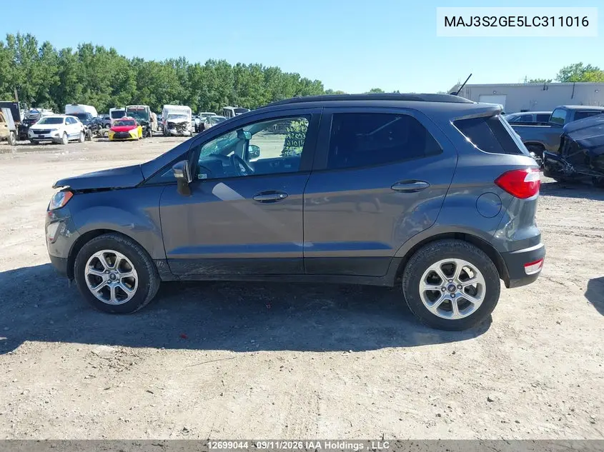 2020 FORD ECOSPORT VIN MAJ3S2GE5LC311016 — фото 14