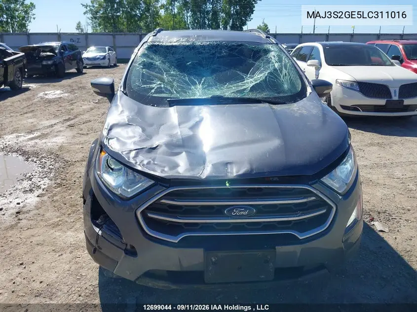 2020 FORD ECOSPORT VIN MAJ3S2GE5LC311016 — фото 6