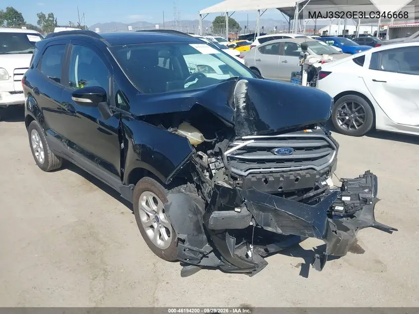 FORD ECOSPORT 2020, VIN MAJ3S2GE3LC346668