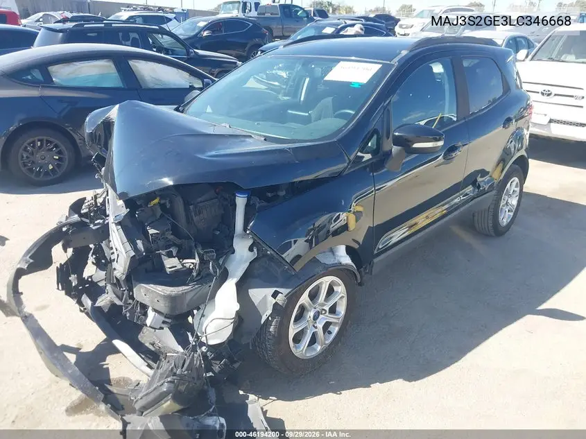 2020 FORD ECOSPORT VIN MAJ3S2GE3LC346668 — фото 2